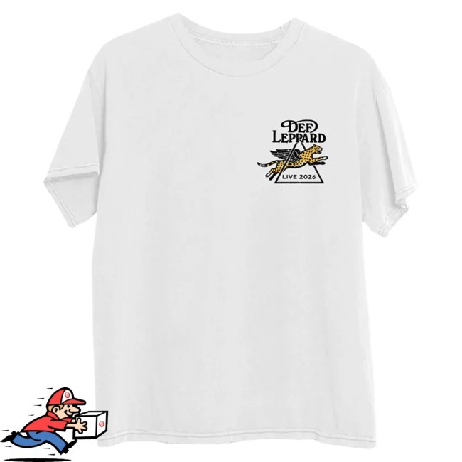 Official Def Leppard Merch Rock Of Ages Live 2026 White T-Shirt