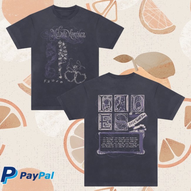 Official Melanie Martinez Merch Storybook Hades EU Tour Navy Tee